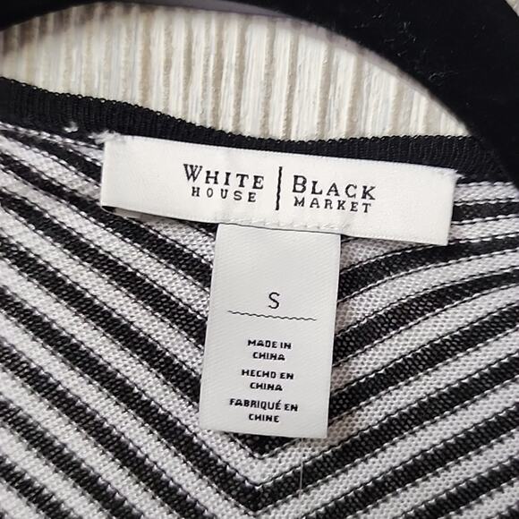 White House Black Market Quarter Sleeves Zip Zag Open Cardigan Womens Small NWT - Picture 4 of 9